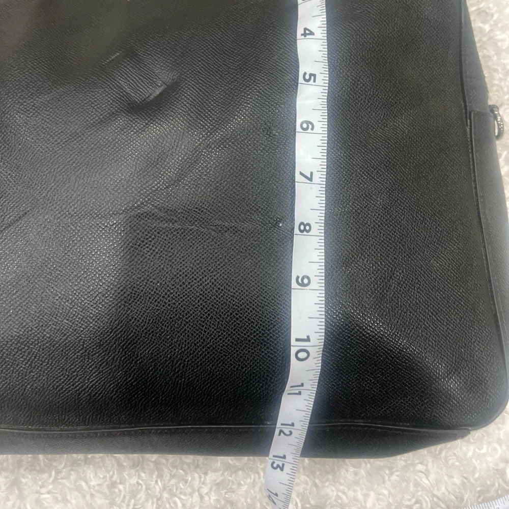 Burberry unisex black leather briefcase bag